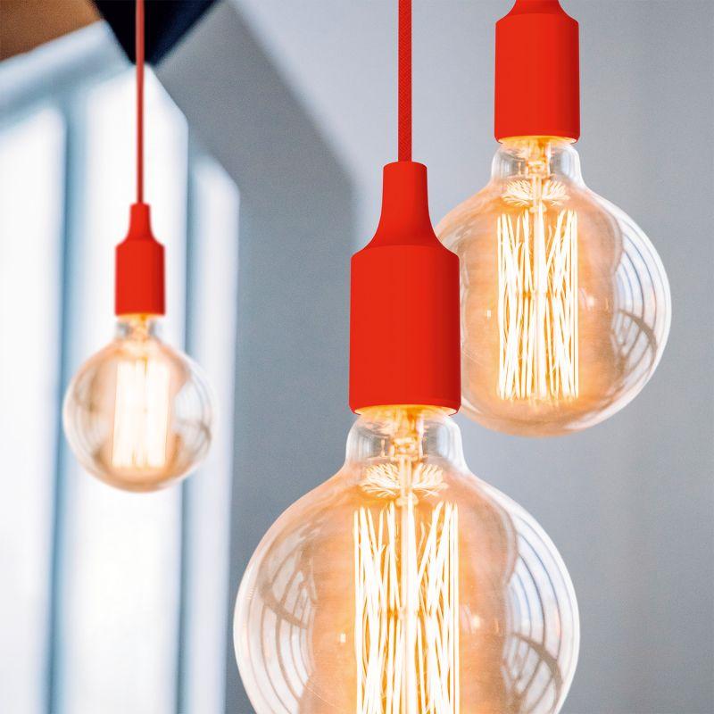  Светильник Decor E27 IP20 200-240В 1м подвесной красн. GAUSS PL013 фото в каталоге от BTSprom.by