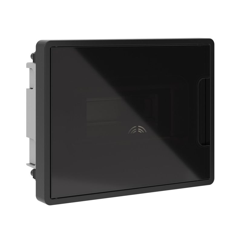 щиток 8 мод встраиваемый для полых стен фрейм (frame) с тонированной дверцей с 2 шинами pen на 6 и 8 отв. черн. dkc f08b3bd от BTSprom.by