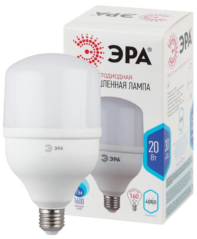 лампа светодиодная высокомощная std led power t80-20w-4000-e27 20вт t80 колокол 4000к нейтр. бел. e27 1600лм эра б0027001 от BTSprom.by
