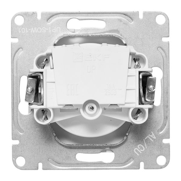  Розетка СП Эпика 16А без заземл. защ. шторки механизм бел. EKF UP1-SOW-101 фото в каталоге от BTSprom.by
