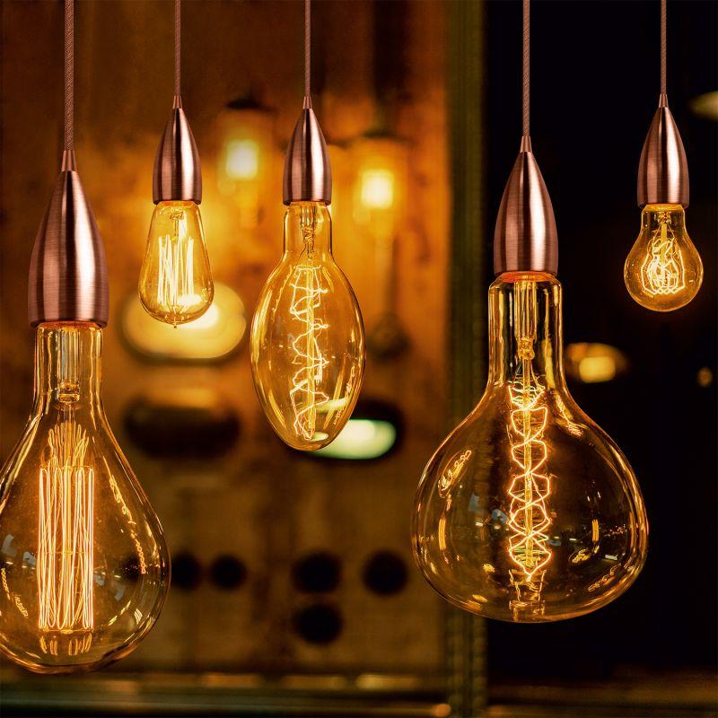  Светильник Decor E27 IP20 200-240В 1м подвесной медн. GAUSS PL033 фото в каталоге от BTSprom.by