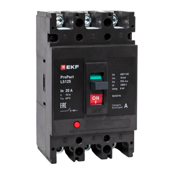 выключатель автоматический 3п 20а 18ка ls125 propact ekf mccb-125-18-3-20-ls от BTSprom.by