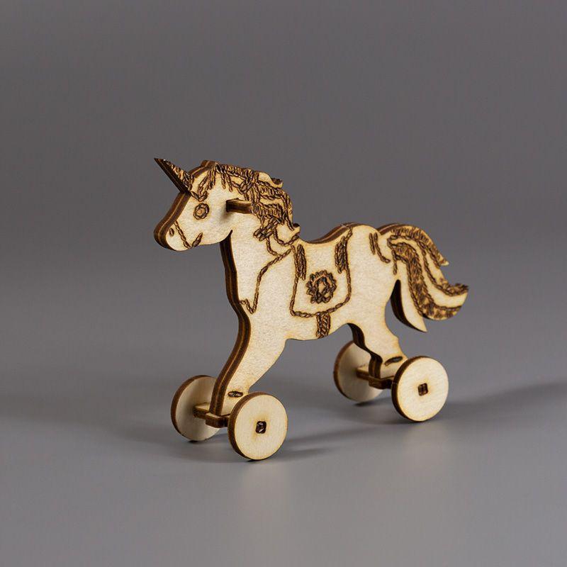  Доска для выжигания "Единорог на колесиках" 3D модель пакет Rexant 12-0935 фото в каталоге от BTSprom.by