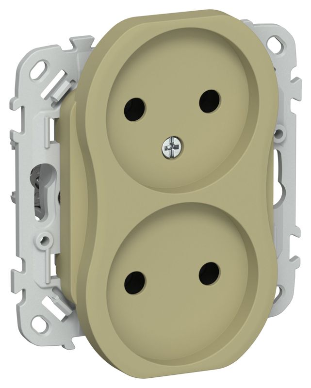 розетка 2-м сп flite рс02-0-фло 10а без заземл. без защ. шторок механизм олив. iek fi-r20-10-k26 от BTSprom.by
