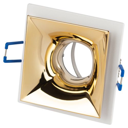  Светильник декоративный KL102 WH/GD MR16 GU5.3 встраив. бел. золото ЭРА Б0056352 фото в каталоге от BTSprom.by