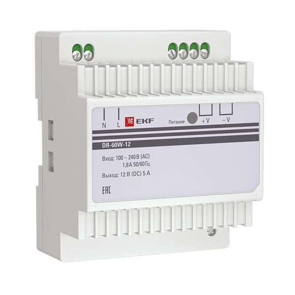 блок питания 12в dr-60w-12 proxima ekf dr-60w-12 от BTSprom.by