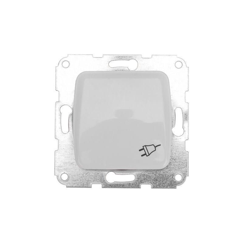 розетка 1-м сп 16а dea с заземл. с крышкой механизм бел. kranz kr-78-0213 от BTSprom.by