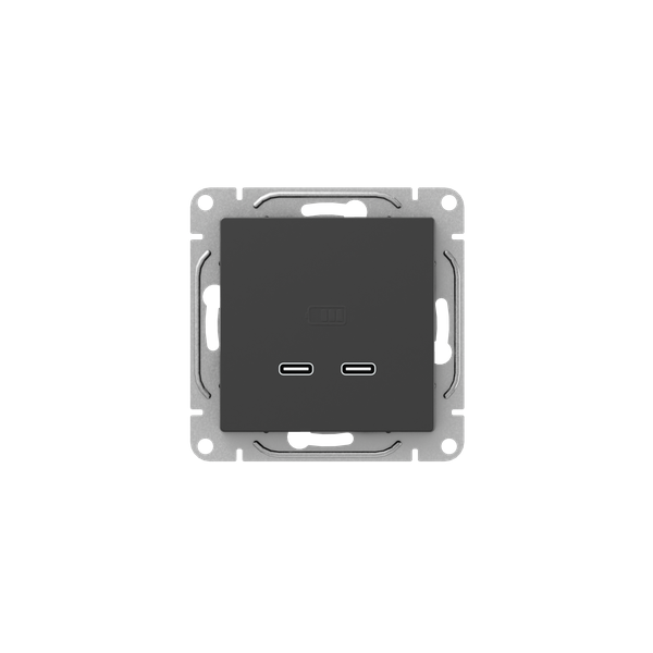 розетка 2-м сп эпика usb-c механизм черн. ekf up1-sob-2usbc от BTSprom.by