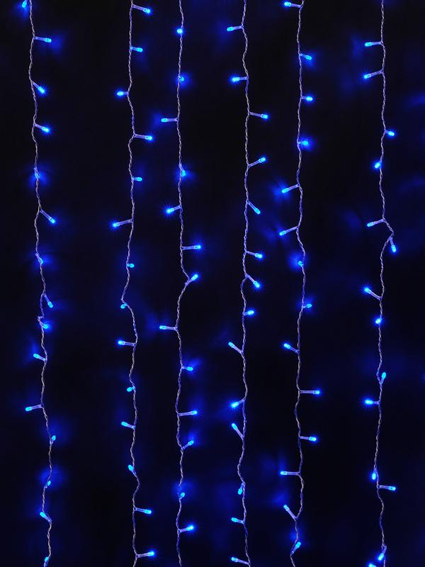 гирлянда "занавес" ldcl544-b-e 544 син. светодиодов 1.5х2.2м 16 нитей соединяемый до 8шт для помещений shlights 4690601035561 от BTSprom.by