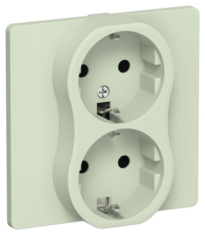 розетка 2-м сп flite рс12-1-к-флп 16а с заземл. без защ. шторок безвинтовое крепление в сборе механизм панг iek fi-r21c-16-1-k92 от BTSprom.by