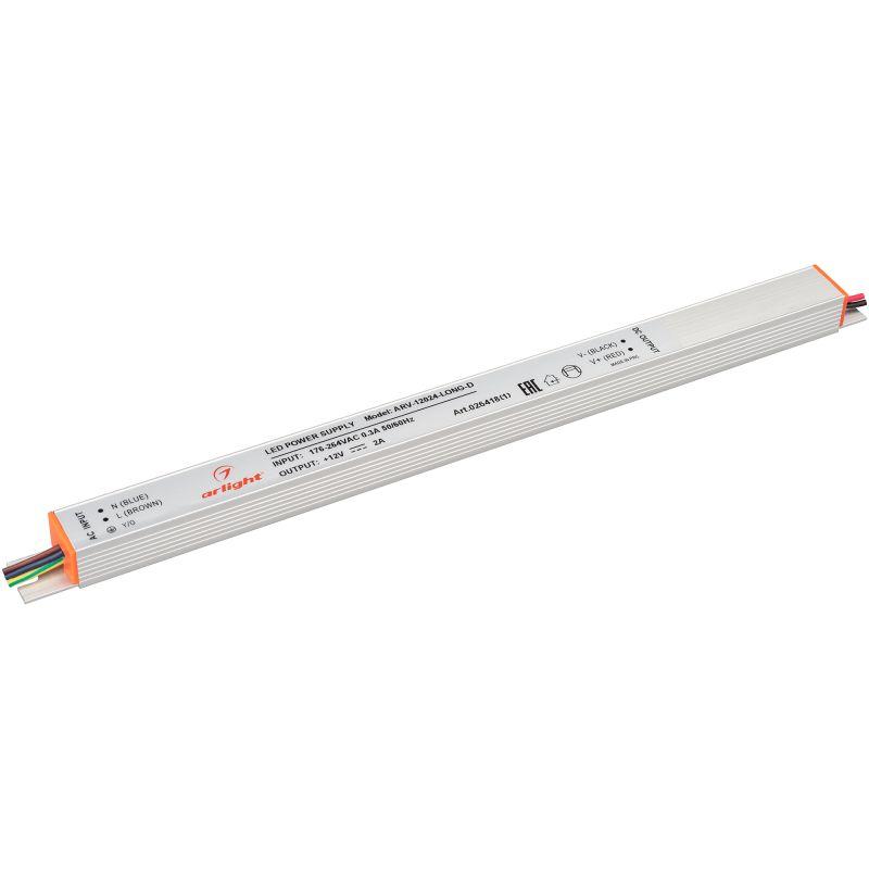 блок питания arv-12024-long-d 12в 2а 24вт ip20 метал. arlight 026418(1) от BTSprom.by