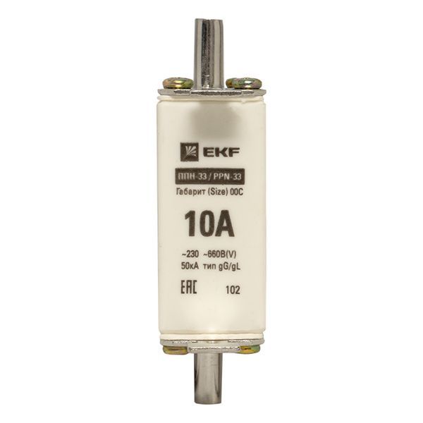  Вставка плавкая ППН-33 100/10А габарит 00C PROxima EKF fus-33/100/10 фото в каталоге от BTSprom.by