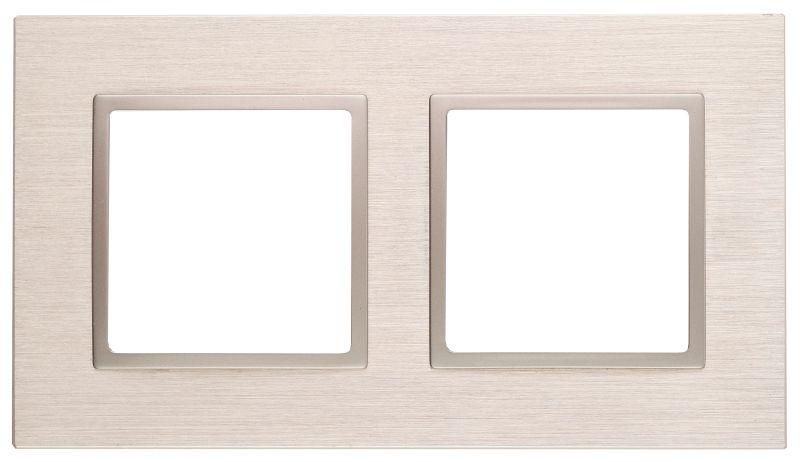 рамка 2-м 14-5202-04 металл elegance шампань+шампань эра б0034548 от BTSprom.by