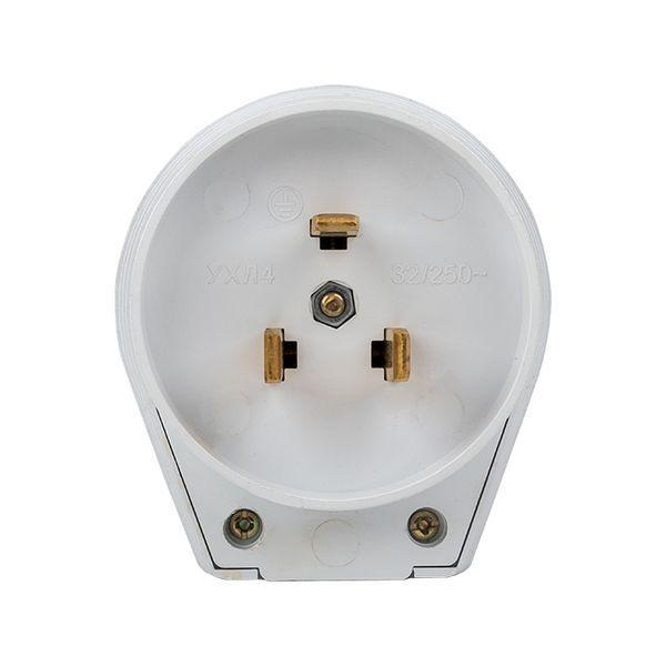  Вилка для разъема РШ-ВШ 32А 2P+PE 250В пластик. бел. EKF AS-250-B-01 фото в каталоге от BTSprom.by