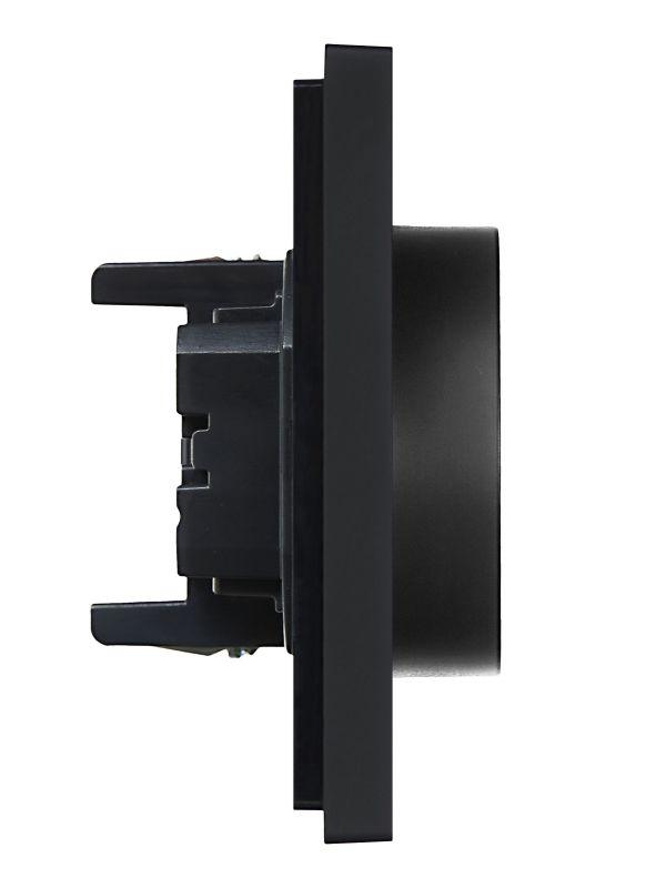  Розетка 2-м СП FORTE&PIANO FP124 16А с заземл. без защ. шторок безвинт. крепл. черн. IEK FP-R21-16-1-K02 фото в каталоге от BTSprom.by