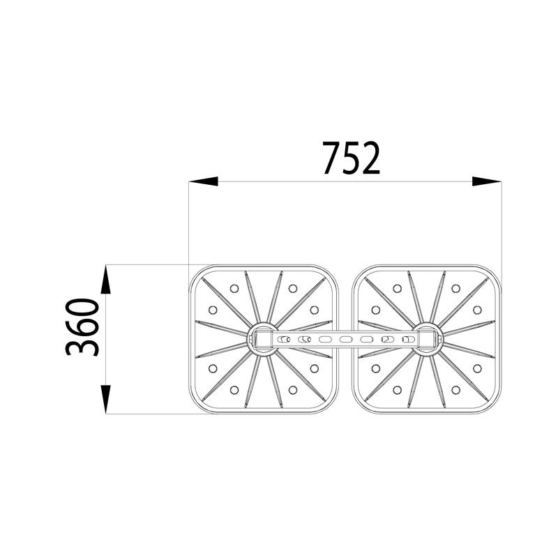  Конструкция опорная для горизонт. прямоугол. воздуховодов и метал. лотков кабеленесущих систем TECHNORAPTOR FOOT 350х1500 HD КМ TR0293 фото в каталоге от BTSprom.by