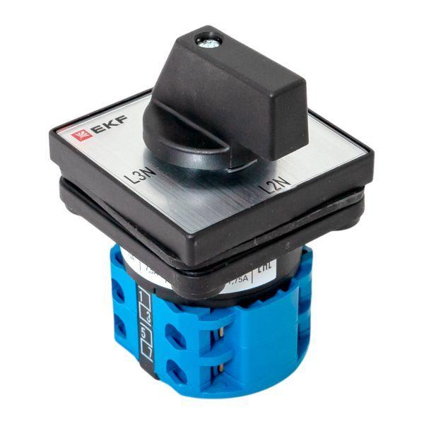  Переключатель кулачковый ПК-1-84 4п 10А для вольтметра (фазное напряжение) IP65 EKF pk-1-84-10-65 фото в каталоге от BTSprom.by