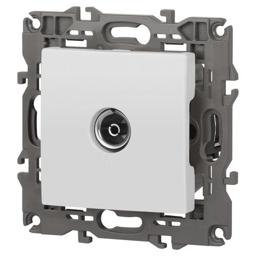  Розетка телевизионная одиночная TV Elegance 14-3101-01М матов. бел. Эра Б0065813 фото в каталоге от BTSprom.by