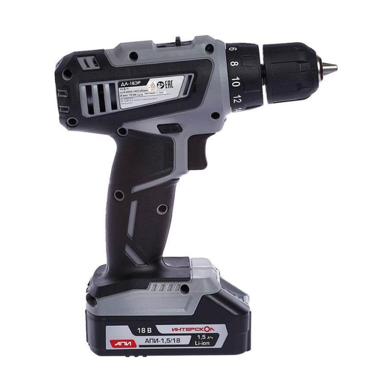  Дрель-шуруповерт аккумуляторная ДА-18ЭР Li-ion АПИ (2 аккум. 1.5А.ч) ИНТЕРСКОЛ 536.0.2.01 фото в каталоге от BTSprom.by