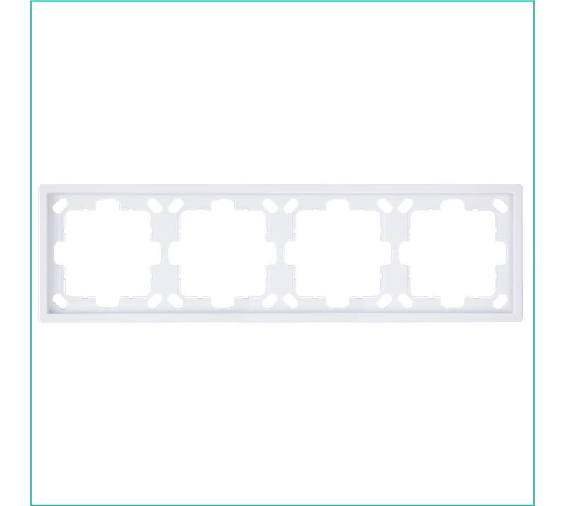 рамка 4-м сп fd бел. глянцевый jasmart fd1004w от BTSprom.by