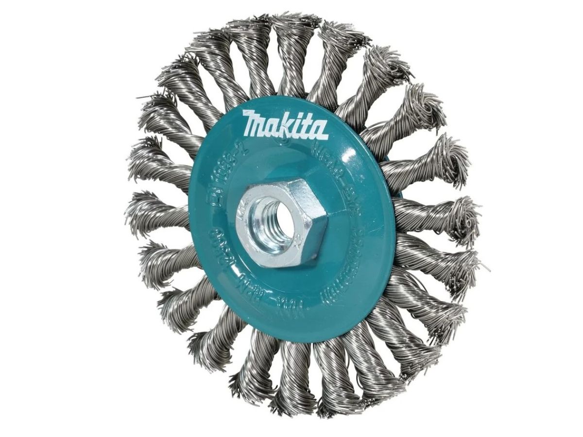 щетка д/шлиф.маш. проволочная дисковая 125 мм makita (для ушм, d125 мм, толщ. проволоки 0,5 мм, толстые пучки, нерж.) d-77540 от BTSprom.by