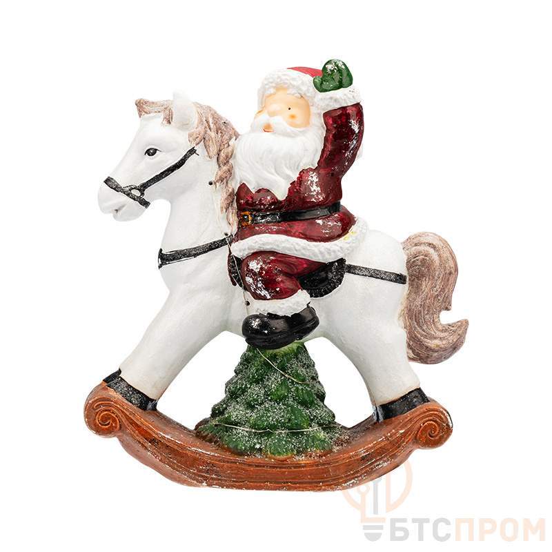  Керамическая фигурка Дед Мороз на коне 35х15х39,8 см фото в каталоге от BTSprom.by