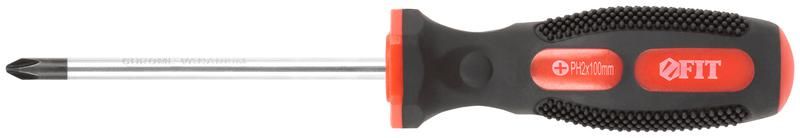 отвертка "универсал" crv сталь прорезинен. ручка профи 6х100мм рн2 fit 55114 от BTSprom.by