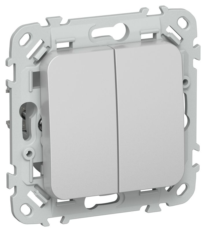 выключатель жалюзи сп flite вж42-2-0-фла 10а с блокировкой механизм алюм. iek fi-v15-0-10-k47 от BTSprom.by