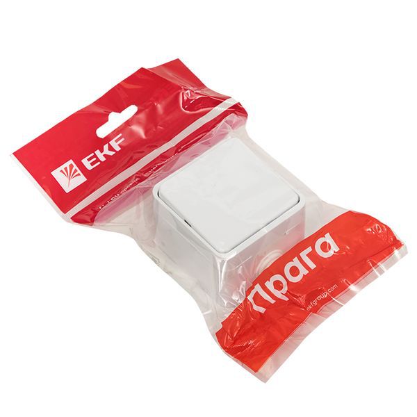  Выключатель 1-кл. ОП Прага 10А IP44 бел. EKF EKV10-021-10-44 фото в каталоге от BTSprom.by