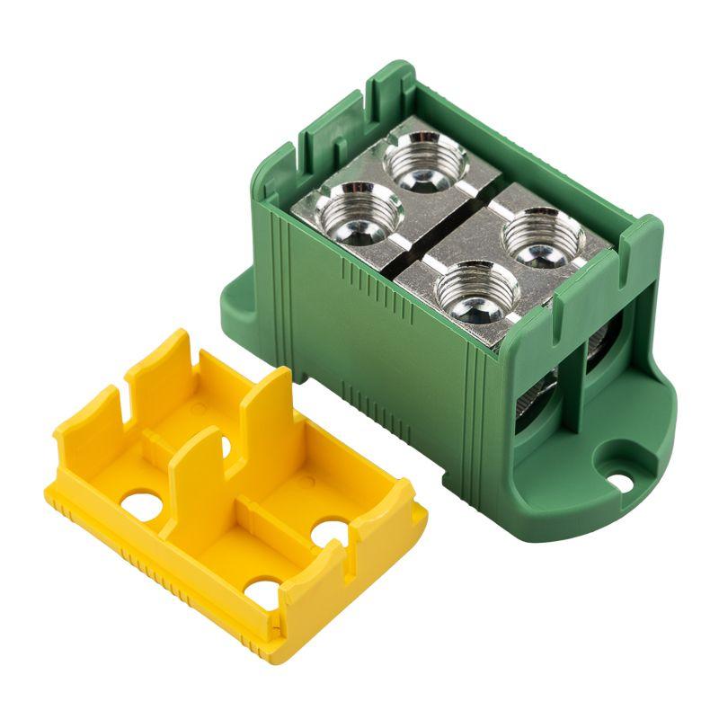  Клемма вводная силовая распределительная КВС 16-95кв.мм 2-рядная PE желт./зел. Rexant 11-2117 фото в каталоге от BTSprom.by