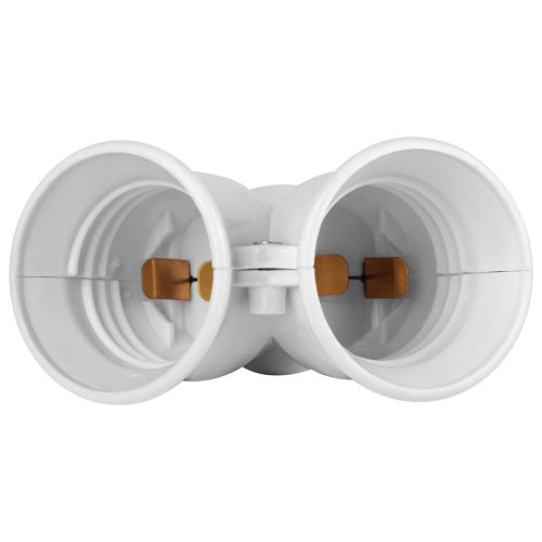  Патрон-разветвитель цокольный E27-2хE27 бел. Эра Б0069587 фото в каталоге от BTSprom.by