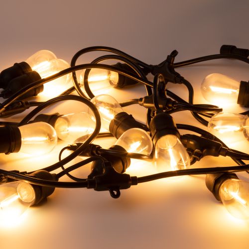  Гирлянда светодиодная "Белт Лайт" 4.5м 10LED тепл. бел. E27 IP65 220В на подвесах с лампами филамент дл. провода 60см каучук набор Эра Б0056017 фото в каталоге от BTSprom.by