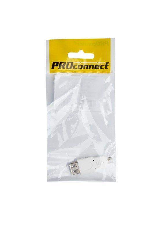  Переходник гнездо USB-A (Female) - штекер Micro USB (Male) (инд. упак.) PROCONNECT 18-1173-9 фото в каталоге от BTSprom.by