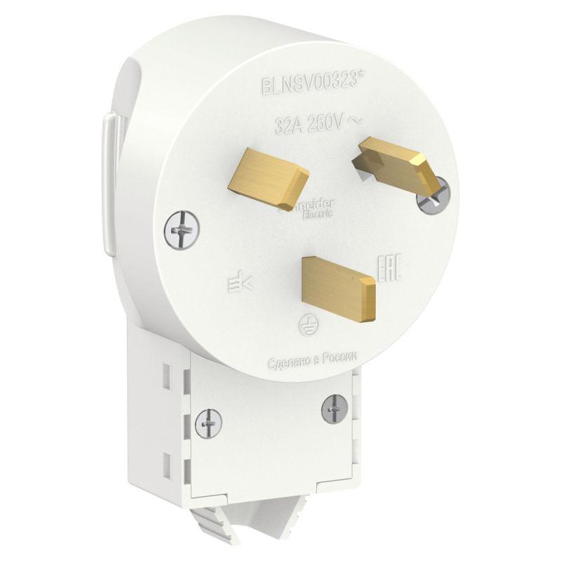 вилка силовая сп blanca 2p+e 32а 250в бел. se blnsv003231 от BTSprom.by
