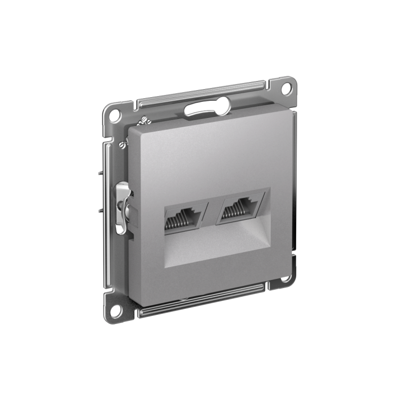 розетка компьютерная 2-м atlasdesign rj45 кат.5e механизм алюм. se atn000385 от BTSprom.by