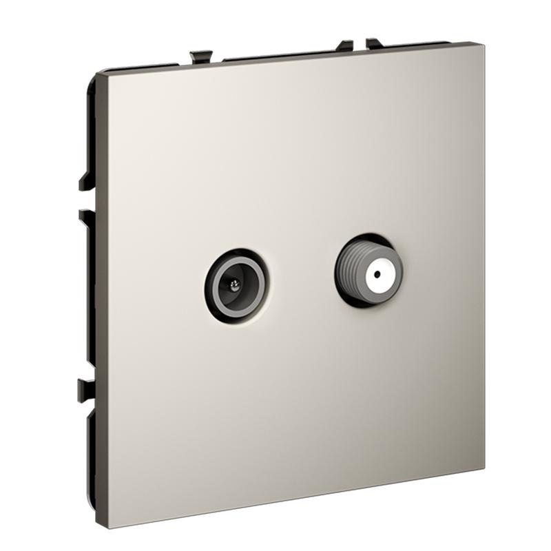  Розетка телевизионная оконечная TV + SAT 2-м СП S70 механизм кашемир Voltum VLS060403 фото в каталоге от BTSprom.by