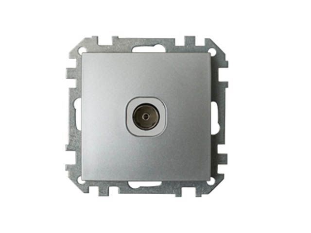 розетка 1-ая телевизионная (скрытая) серебро, стиль, bylectrica тр-043сер от BTSprom.by