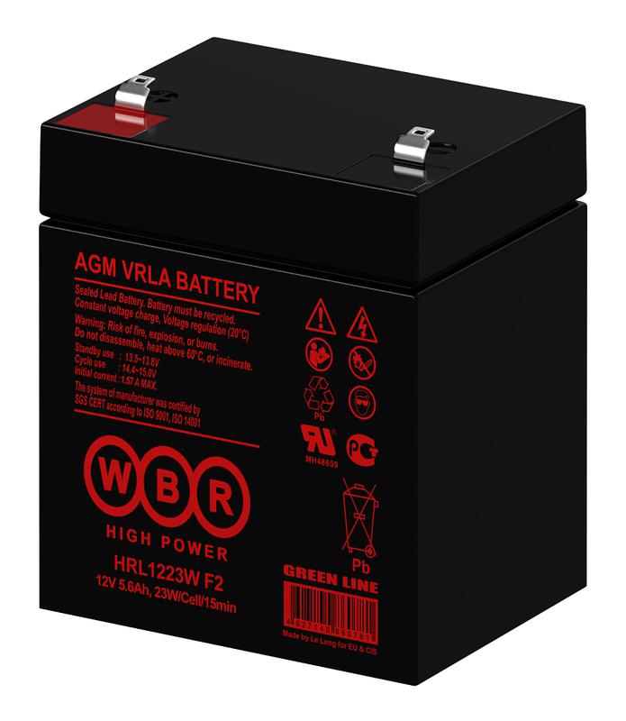 аккумулятор 12в 5.6а.ч wbr hrl1223w f2 wbr от BTSprom.by