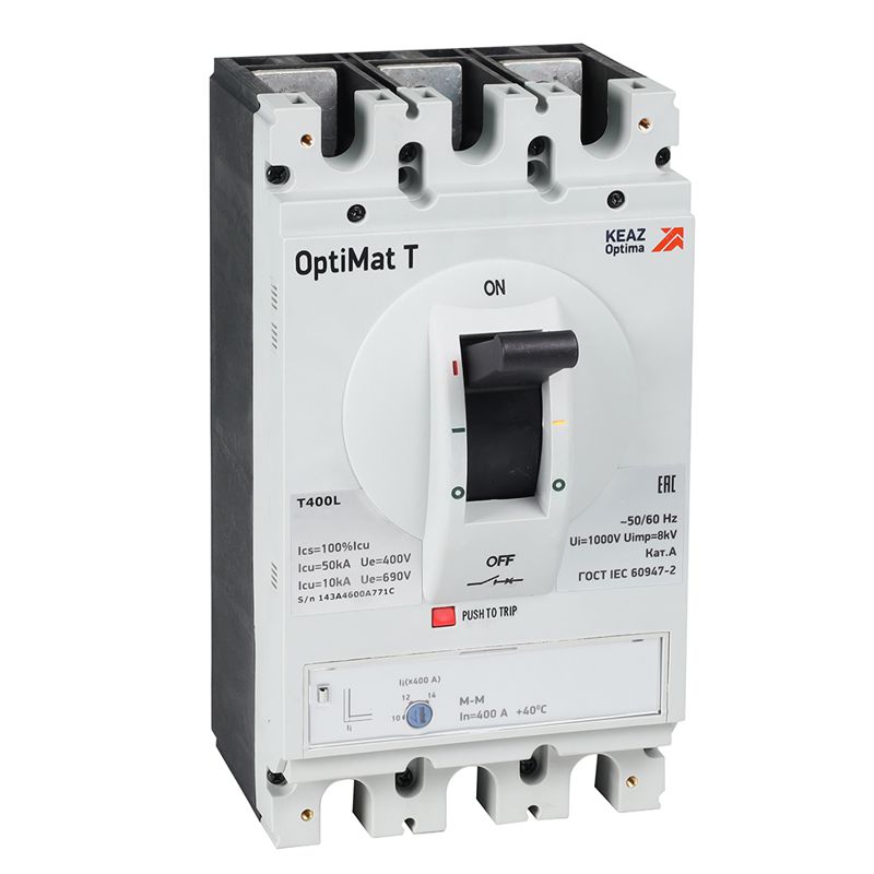  Выключатель автоматический 3п 500А OptiMat T630V TM КЭАЗ 356602 фото в каталоге от BTSprom.by