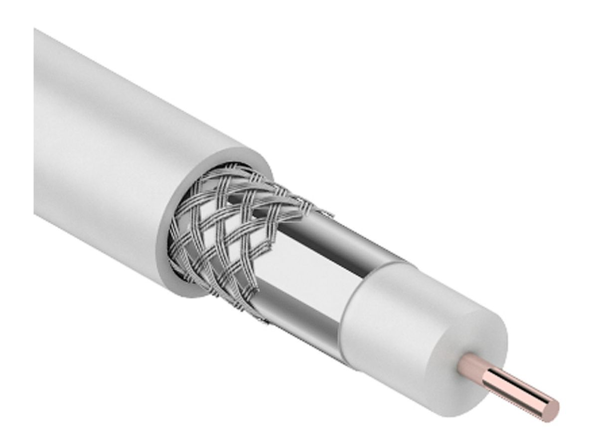 кабель rg-6u (75 ом), ccs/al/al 32 % (бухта 100 м) белый proconnect light (телевизионный кабель для подключения систем телевидения) 01-2251 от BTSprom.by