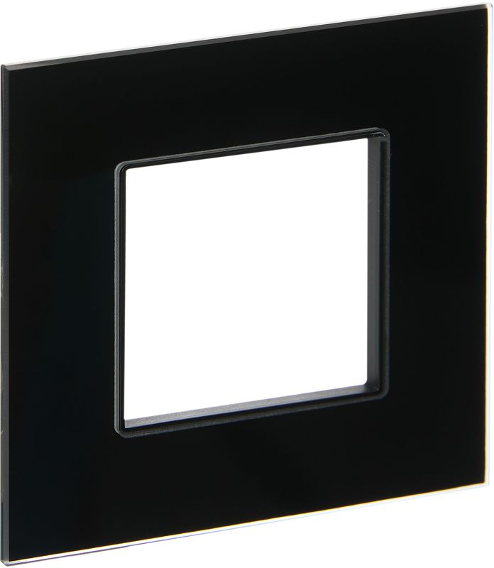 рамка 1-м skandy sk-f21bl стекло черн. iek sk-m12-g-k02 от BTSprom.by