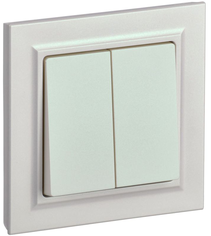 выключатель 2-кл. сп brite вср10-2-0-брж 10а в сборе жемчуж. iek br-v20-0-10-k36-f от BTSprom.by