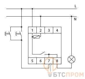  Автомат лестничный AS-B 220 (монтаж на DIN-рейке 2 модуля 230В 16А 1Z IP20) F&F EA01.002.005 фото в каталоге от BTSprom.by