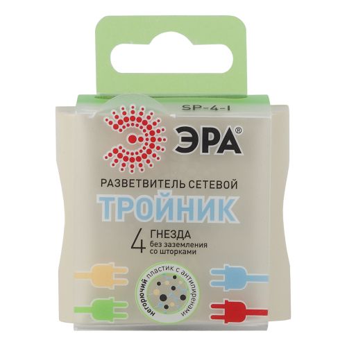  Разветвитель 4-м без заземл. 16А IP20 SP-4-I сл. кость Эра Б0008206 фото в каталоге от BTSprom.by