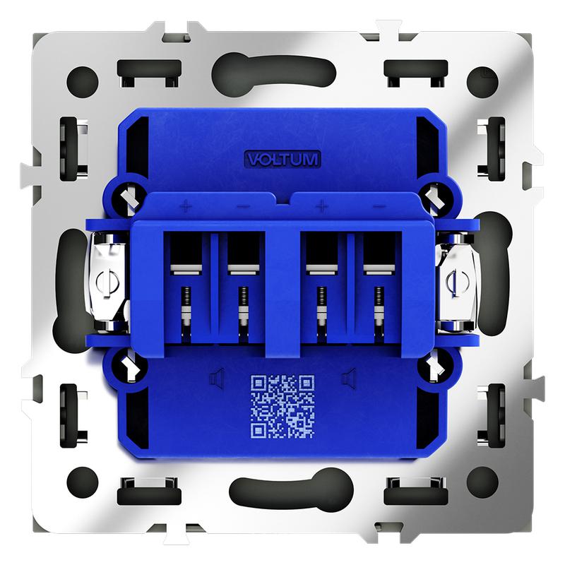  Розетка акустическая 4-м СП S70 механизм черн. матов. Voltum VLS060308 фото в каталоге от BTSprom.by