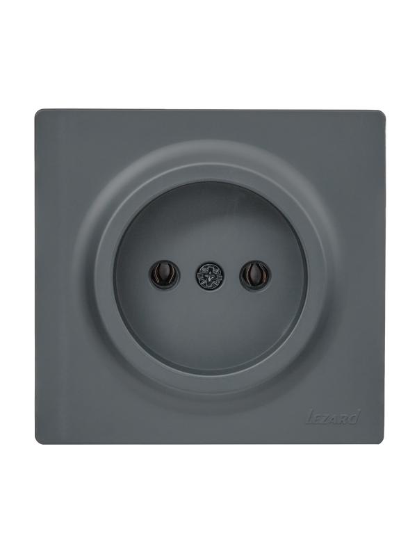 розетка 1-м оп leto без заземл. пбт графит lezard 752-3400-121b от BTSprom.by