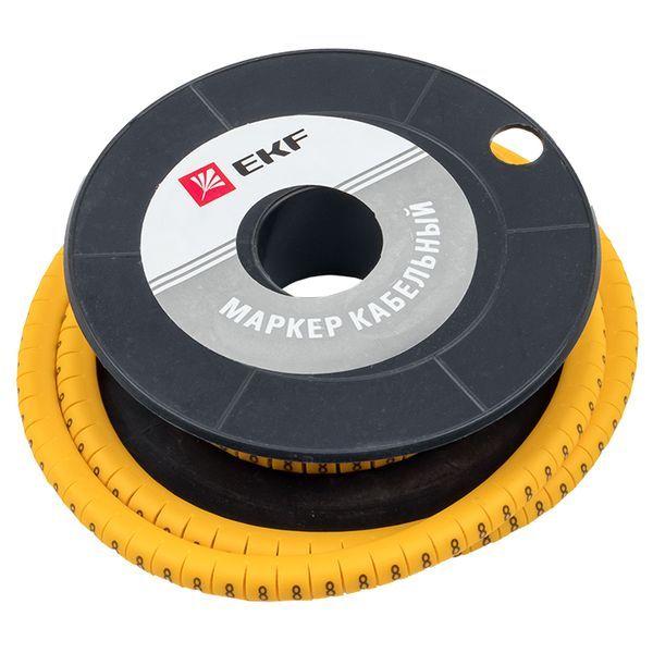  Маркер каб. 4.0кв.мм "8" (ЕС-2) (уп.500шт) EKF plc-KM-4-8 фото в каталоге от BTSprom.by