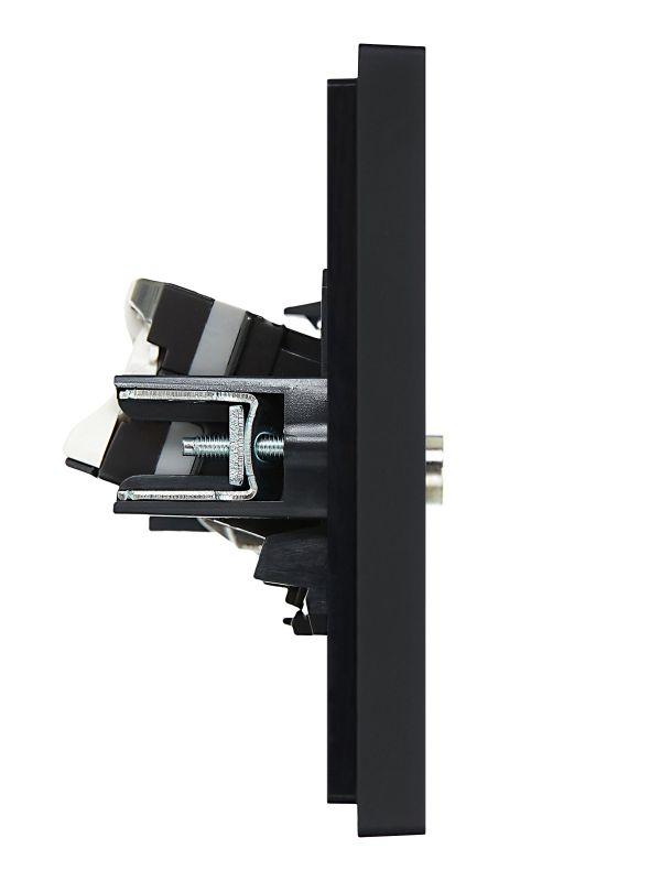  Розетка 2-м TV+RJ45 кат.5E FORTE&PIANO FP136 черн. IEK FP-AK20-1-K02 фото в каталоге от BTSprom.by