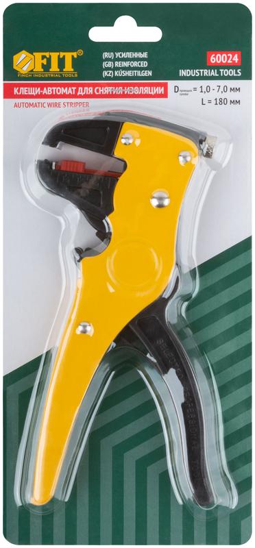  Клещи-автомат для зачистки изоляции усиленные диаметр проводов 1.0-7.0мм FIT 60024 фото в каталоге от BTSprom.by