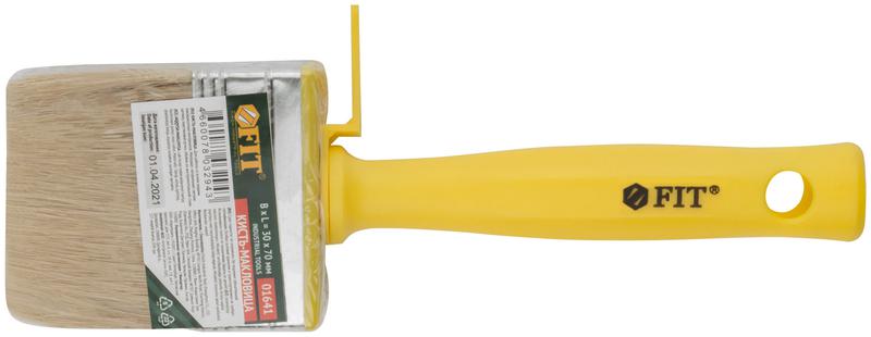  Макловица натуральная светлая щетина пластиковый корпус полая ручка "мини" 30х70мм FIT 01641 фото в каталоге от BTSprom.by